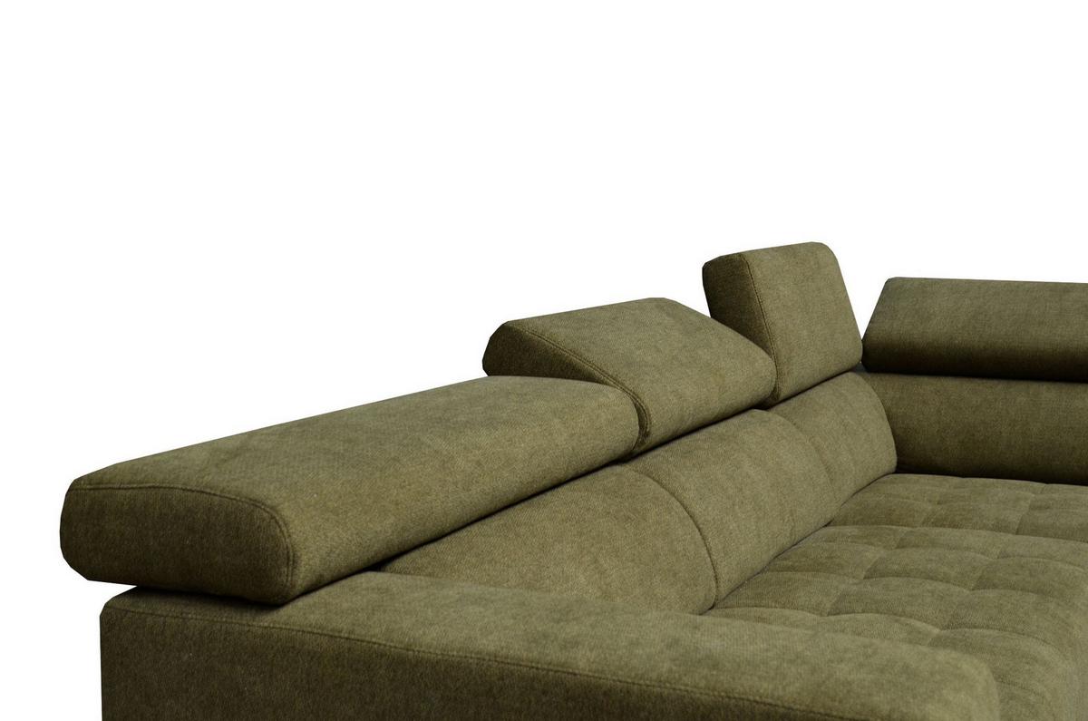 Kutna Garnitura Tarragona - zelena/crna, Moderno, tekstil (295/201cm) - Premium Living