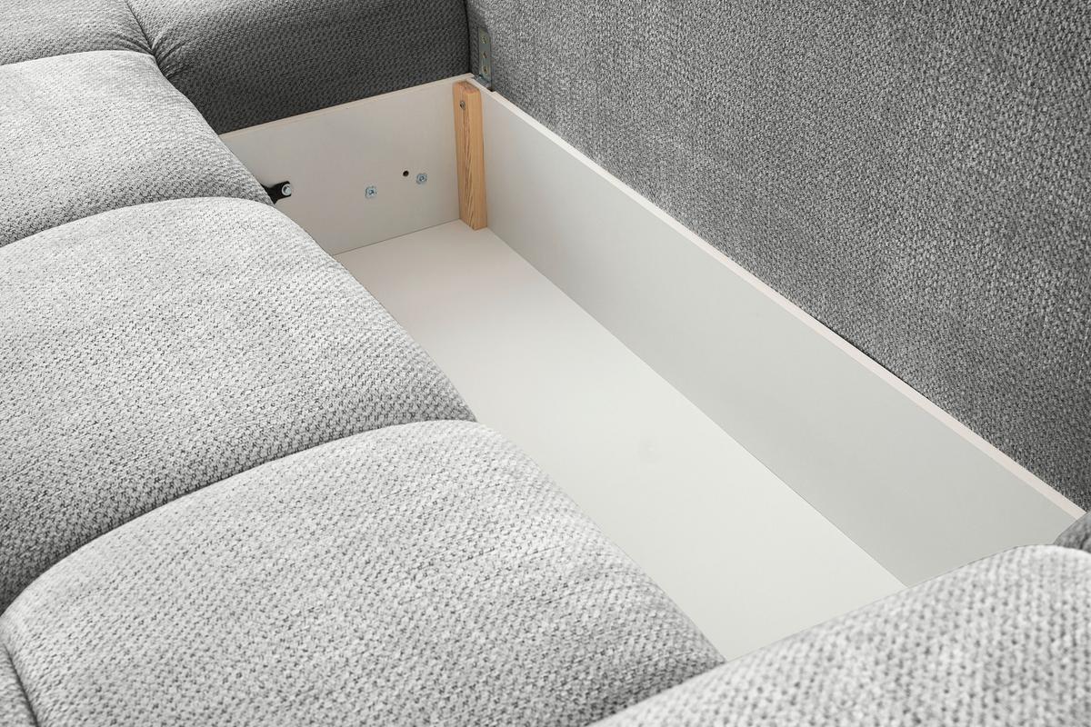 Kutna Garnitura Genova - svijetlo siva/crna, Basics, tekstil/metal (299/74-90/173cm) - Modern Living