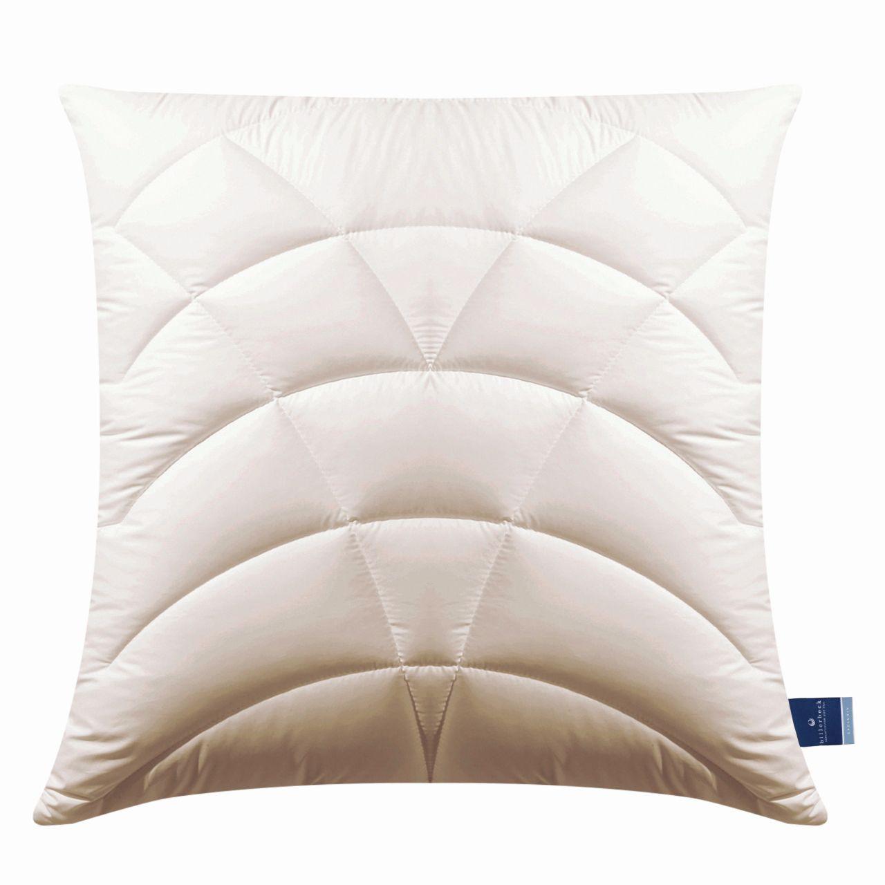 PODUSZKA POD GŁOWĘ CLIMATRAUM - szampanowy, Basics, tkanina (80/80cm) - Billerbeck