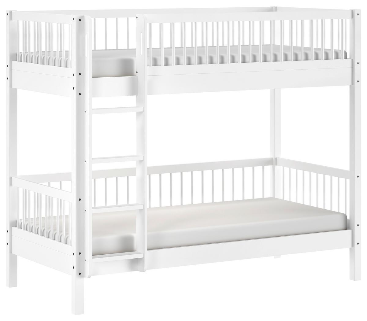 Etagenbett Forrest Holz Weiß lackiert - Weiß, MODERN, Holz (90/200cm) - Vipack