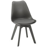 KRZESŁO VEGA - szary, Modern, tworzywo sztuczne (46/83/54cm) - Bessagi Home