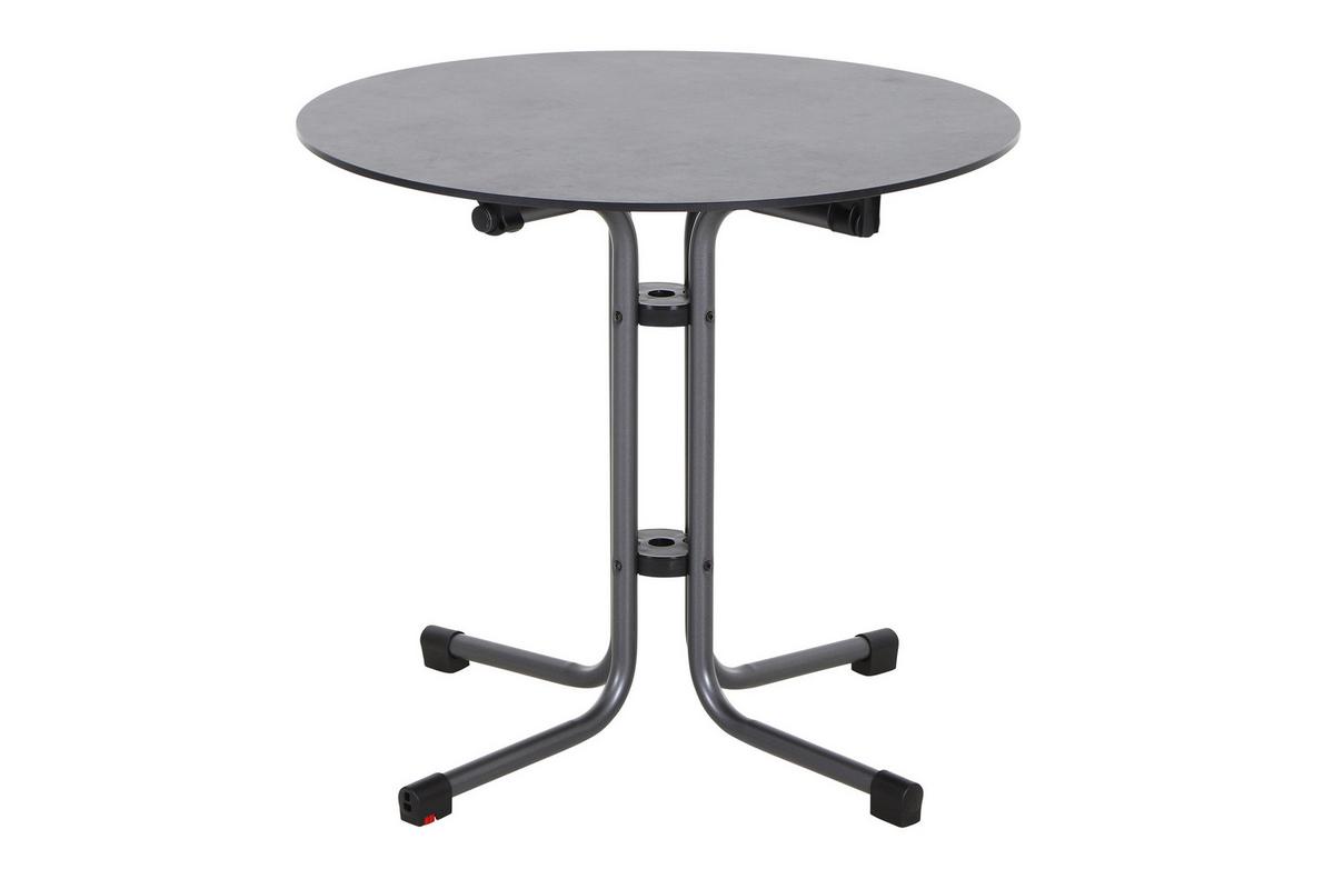 GARTENKLAPPTISCH K95700 - Anthrazit, KONVENTIONELL, Holzwerkstoff/Kunststoff (80/71cm) - Siena Garden