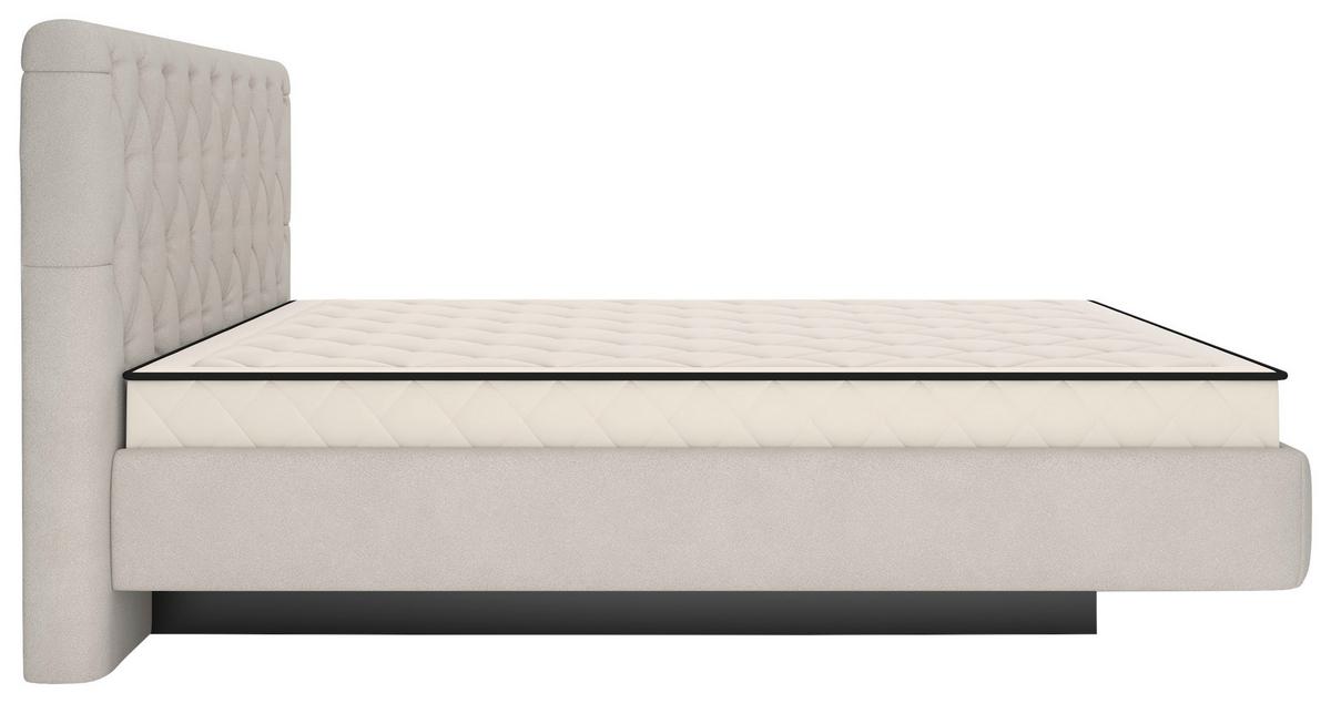 Polsterbett Pedro D Pearl ca. 180x200cm - Schwarz, MODERN, Holz/Holzwerkstoff (180/200cm) - Mömax
