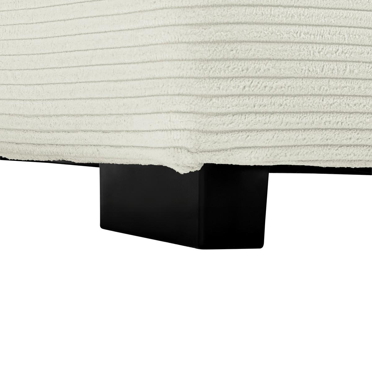 Ecksofa Pedro Creme - Creme/Schwarz, MODERN, Kunststoff/Textil (190/300cm) - Mömax