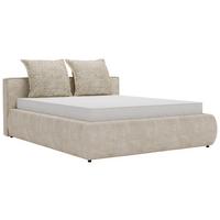 Polsterbett Olive Sandfarben ca. 160x200cm - Sandfarben/Schwarz, KONVENTIONELL, Holzwerkstoff/Kunststoff (160/200cm) - Mömax