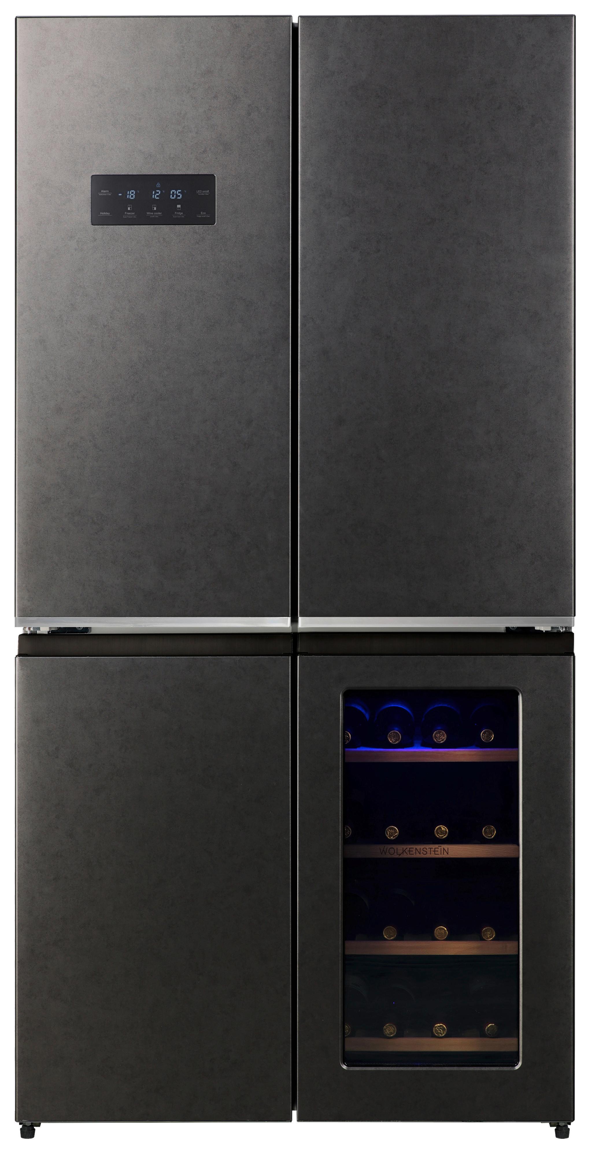 Multi-Door WCD595EWTSNF ST ca. 91x182x71 cm Dunkelgrau - Dunkelgrau, KONVENTIONELL, Kunststoff/Metall (90,5/182/72cm) - Wolkenstein