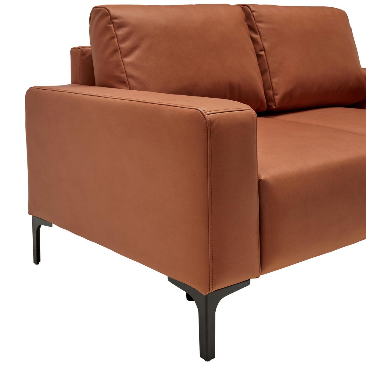 Dvosjed Custom - boje hrđe/crna, Moderno, tekstil/metal (150/85/92cm) - Mömax