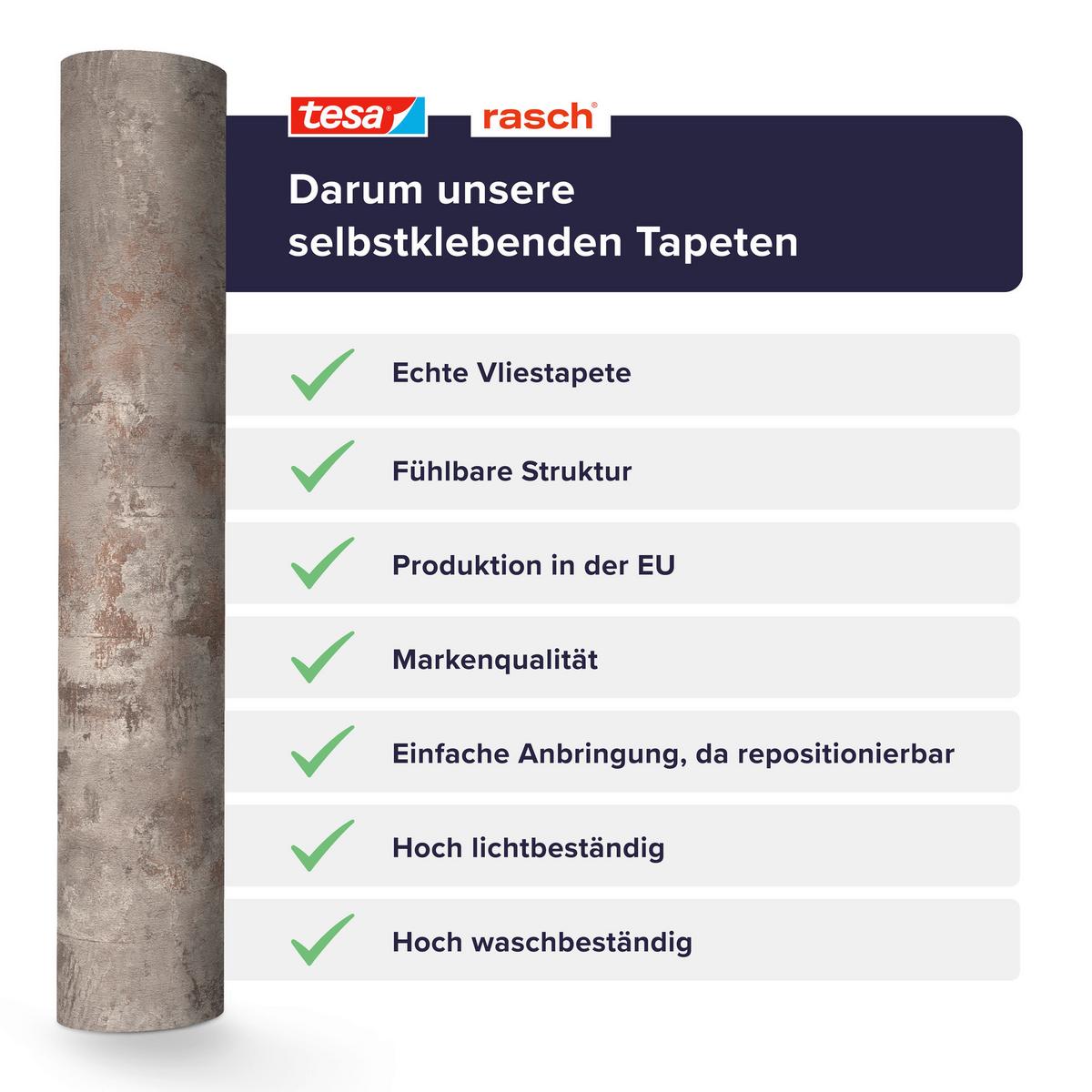 Tapete Atlas Grau - Grau, Design, Textil (600/53cm) - Tesa