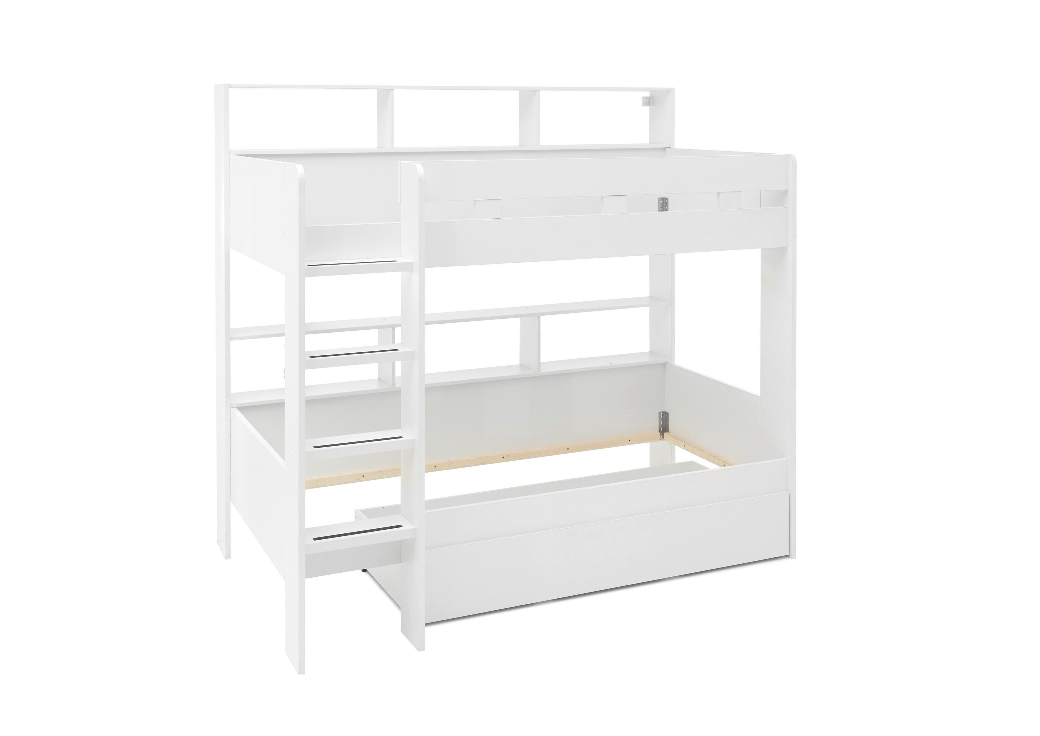 PAT SUPRAETAJAT JUSA - alb/culoare natur, Konventionell, material pe bază de lemn (90/200cm) - Modern Living