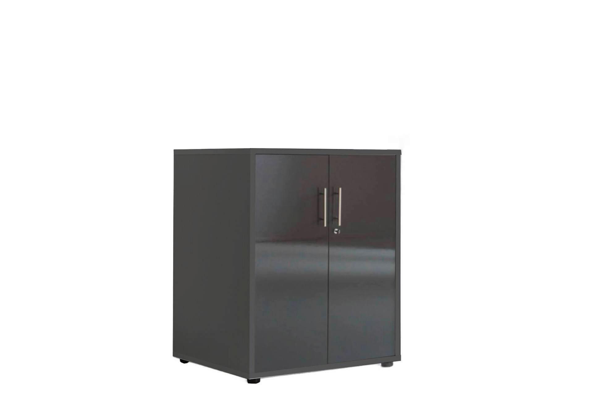 AKTENSCHRANK OFFICE EDITION - Anthrazit/Anthrazit Hochglanz, MODERN, Holzwerkstoff (54/74/50cm) - MID.YOU