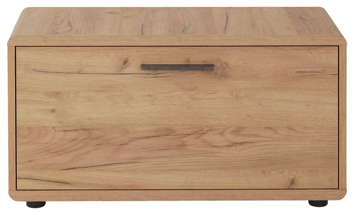 Garderobna Klop Fontana, Barva Hrasta - črna/barve hrasta, Moderno, umetna masa/leseni material (84/46/32cm) - Mömax
