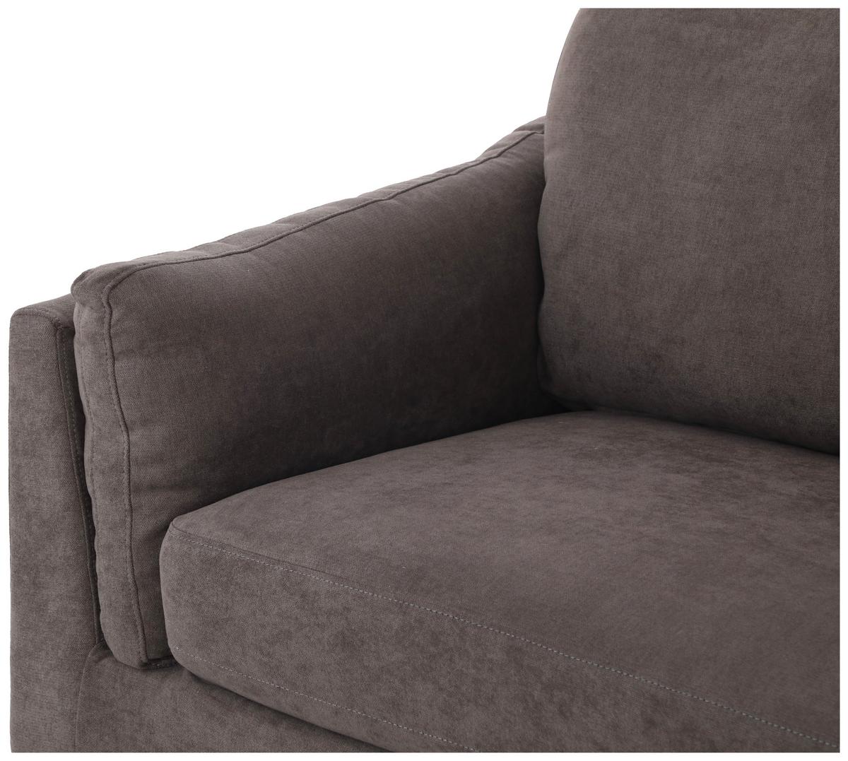 NAROŻNIK BRISTOL - szary/brązowy, Basics, tkanina/drewno (210/278cm) - MID.YOU