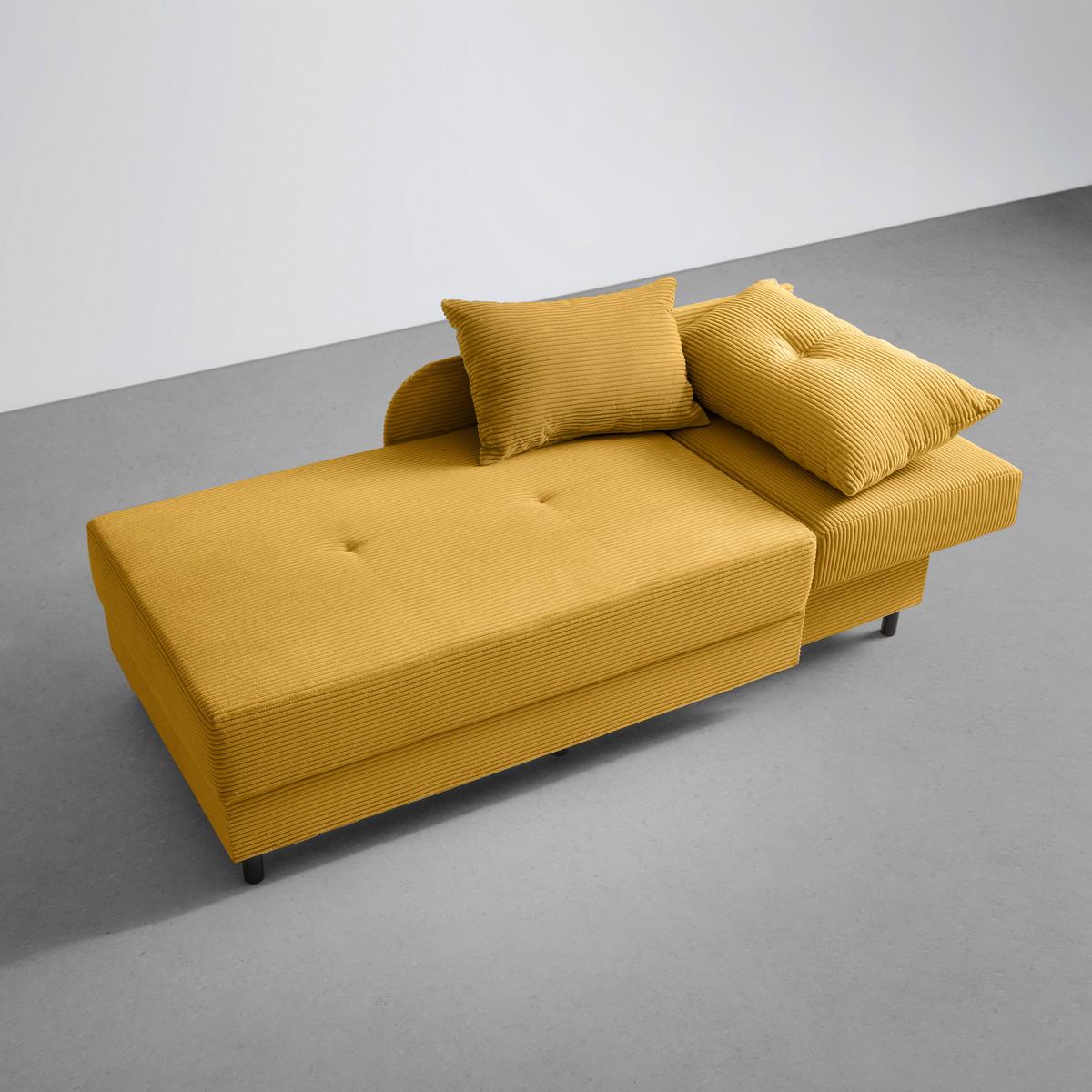 Liege Nova Senfgelb - Senfgelb/Schwarz, MODERN, Holz/Textil (145/62/85cm) - Mömax