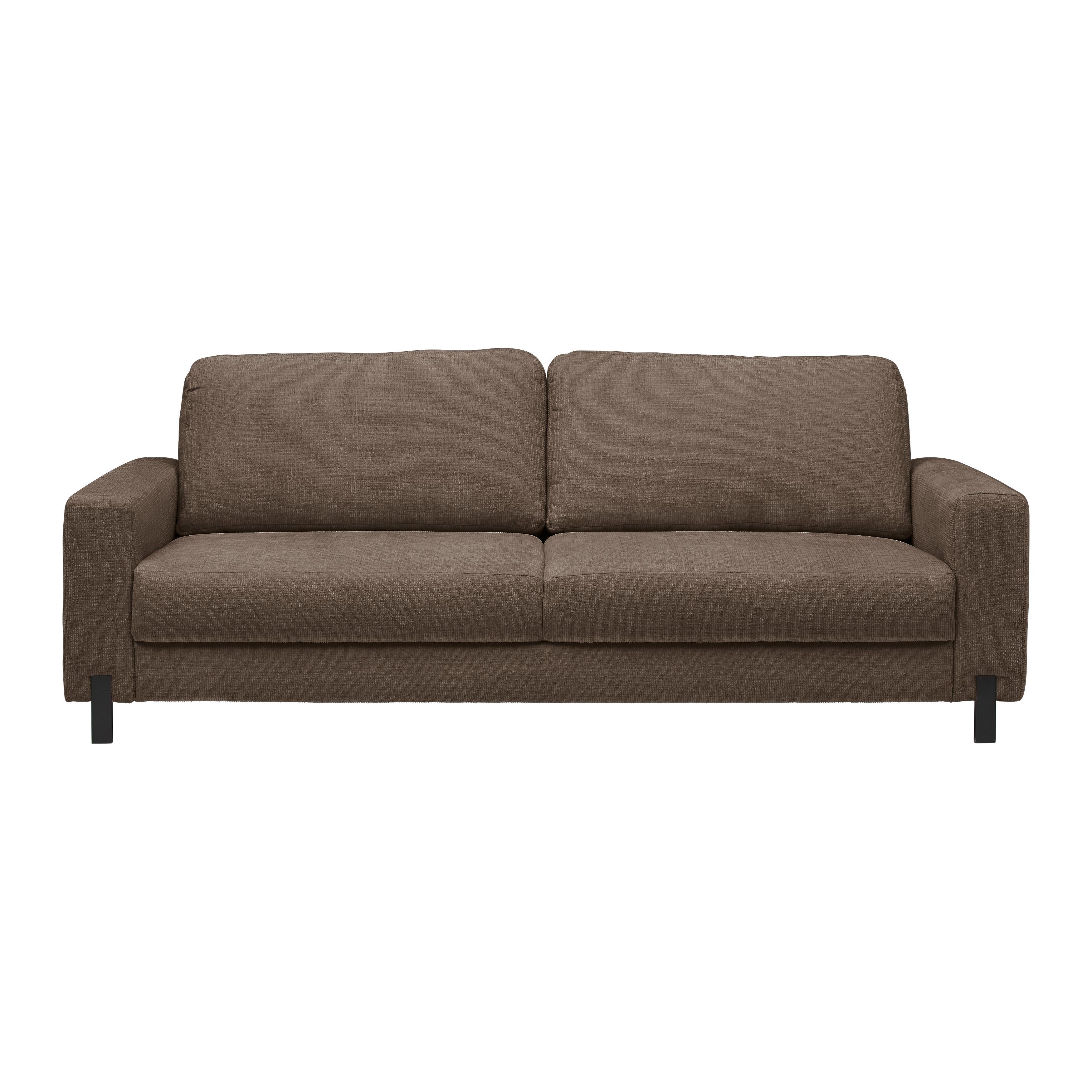 3-Sitzer-Sofa Piega Taupe - Taupe/Schwarz, MODERN, Textil/Metall (230/66-87/96cm) - Mömax