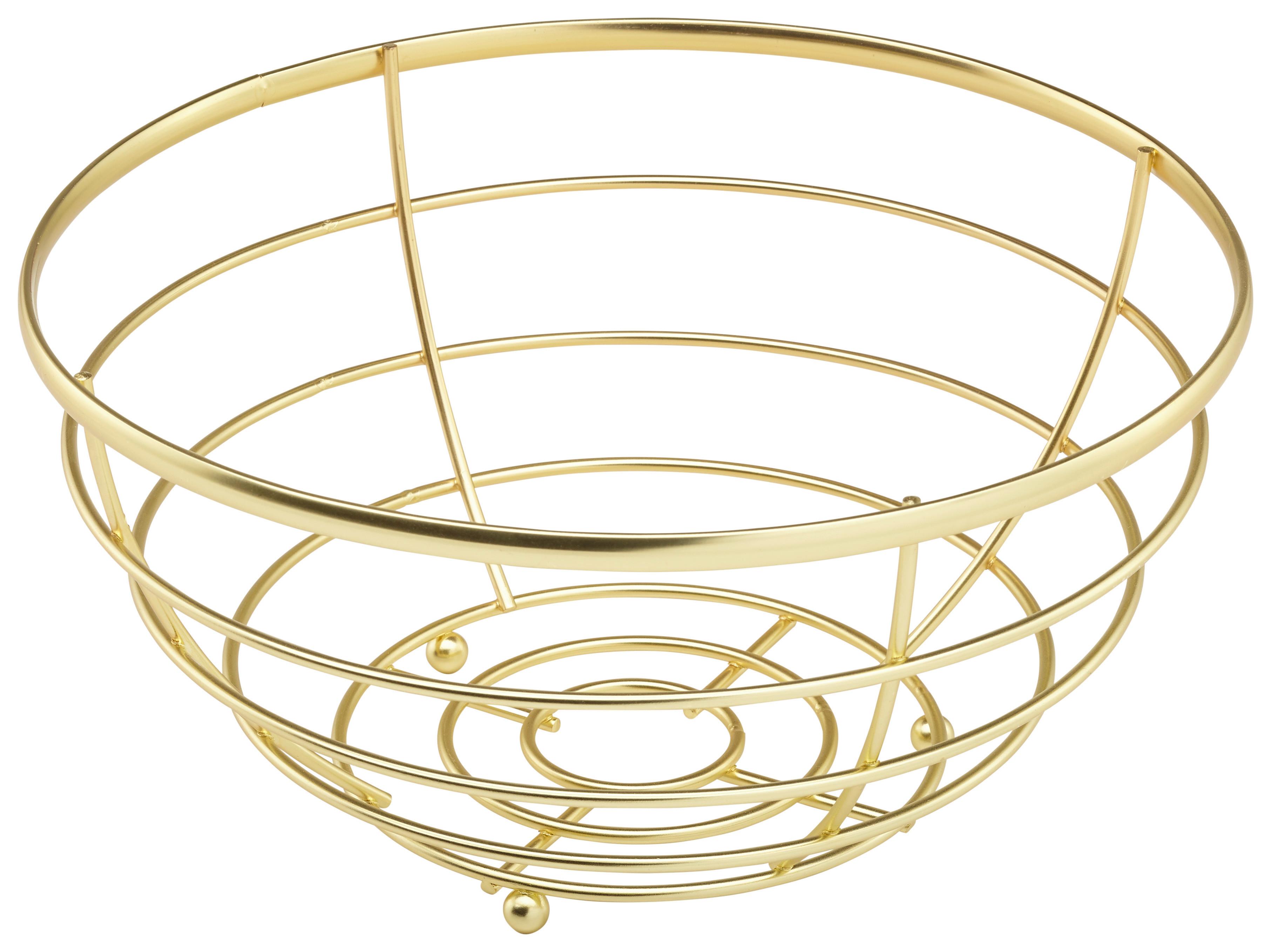 Obstschale Serdy aus Eisen - Goldfarben, Metall (25/12,7cm) - Mömax