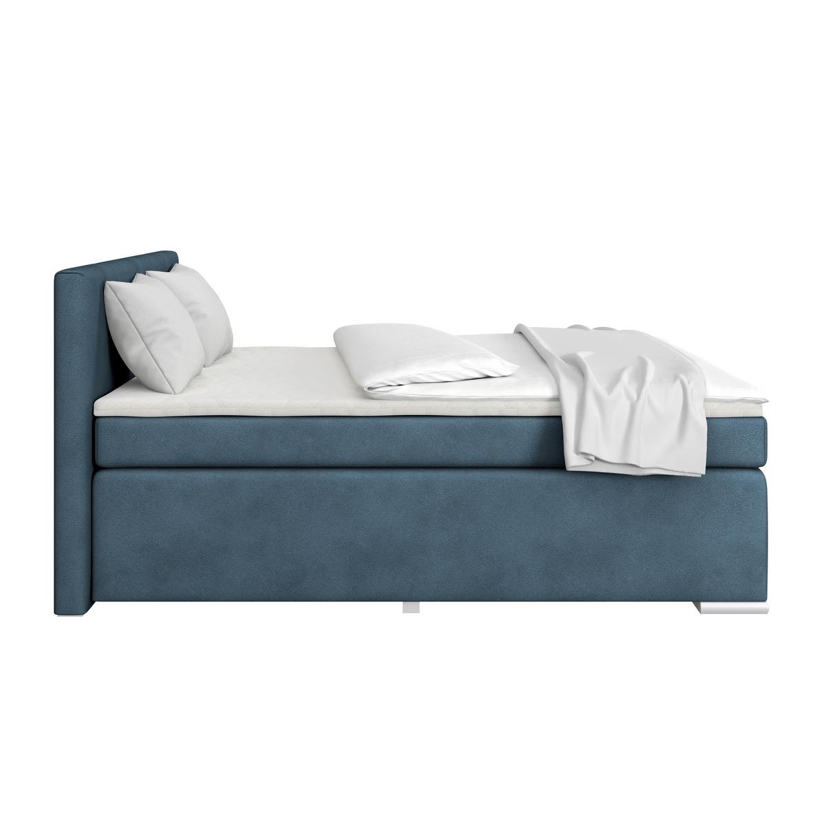 Boxspring Krevet Mira - boje sedefa/tamno plava, Konvencionalno, drvo/metal (160/200cm) - Best Price