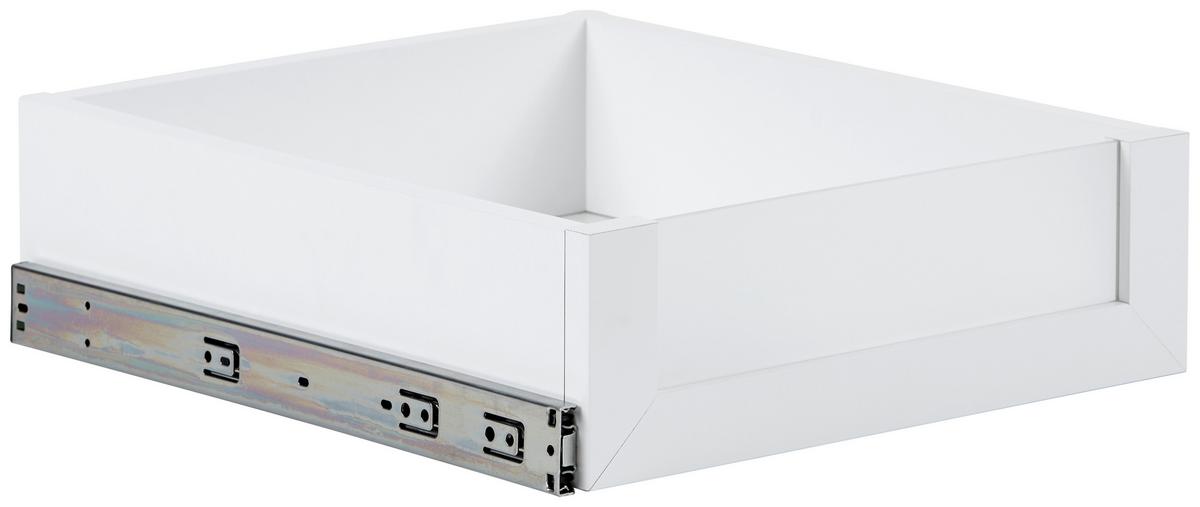 Schublade "UNIT" in Weiss - Weiss, Modern, Glas/Holzwerkstoff (37,5/12/45cm) - Based