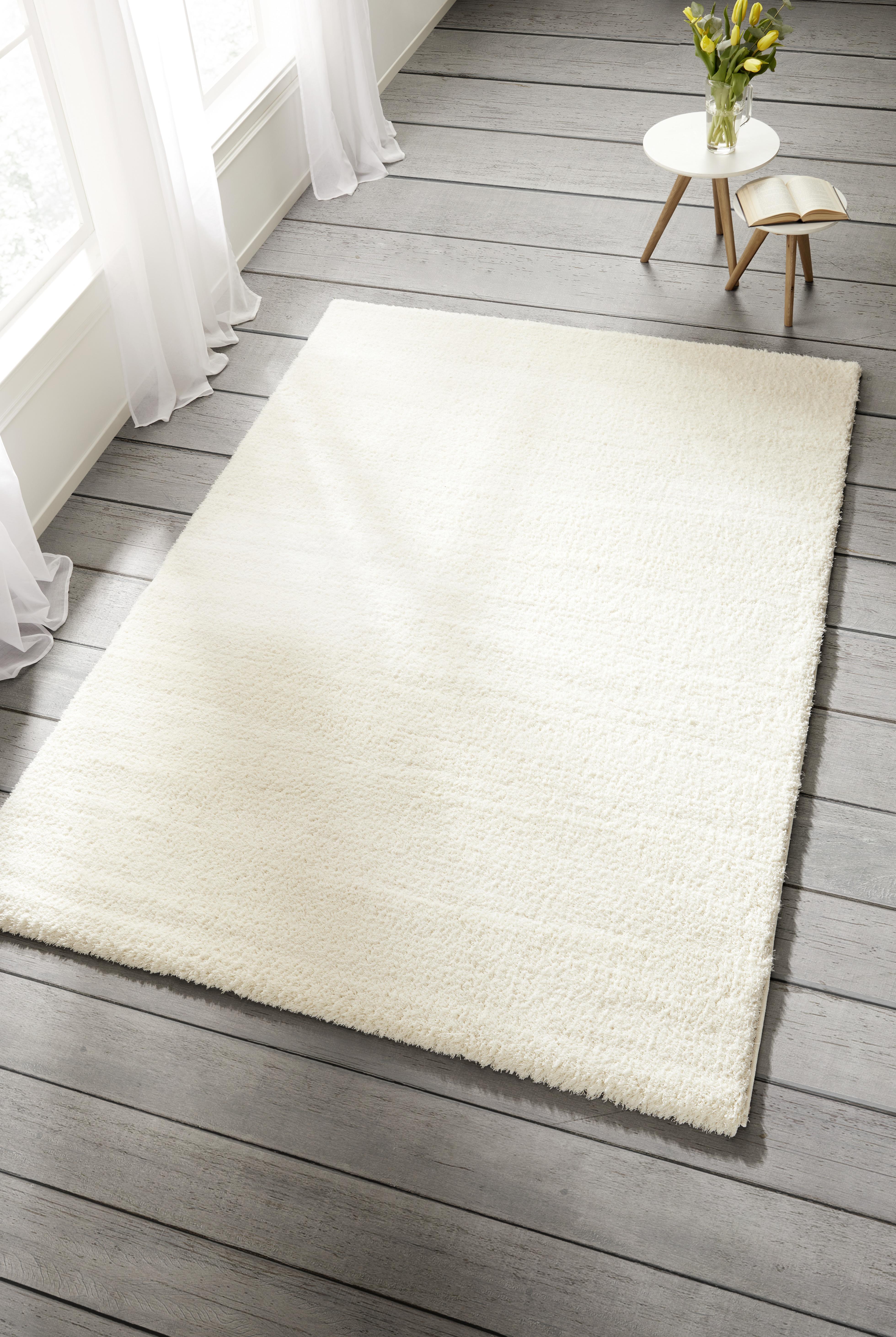 Shaggy Stefan in Weiss ca. 80x150cm - Weiss, Modern, Textil (80/150cm) - Mömax