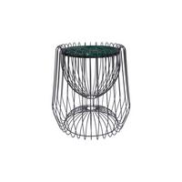 BEISTELLTISCH LTYOM-GRN - Schwarz/Grün, Basics, Stein/Metall (50/51/50cm) - Kayoom