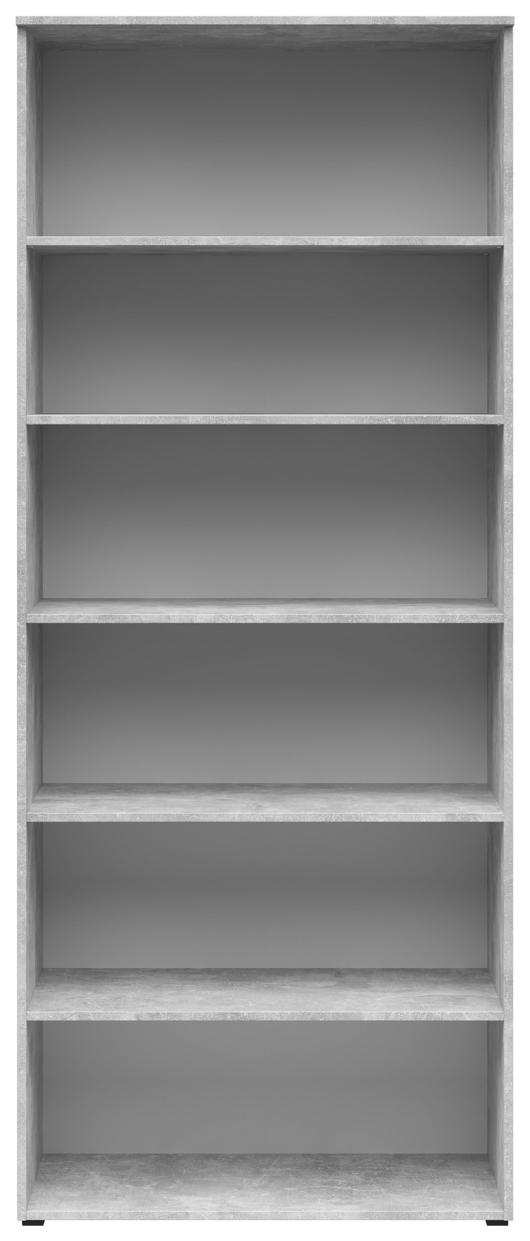 Regal Multistauraum Betonoptik - Anthrazit/Grau, MODERN, Holzwerkstoff/Kunststoff (80/195/40cm) - Mömax