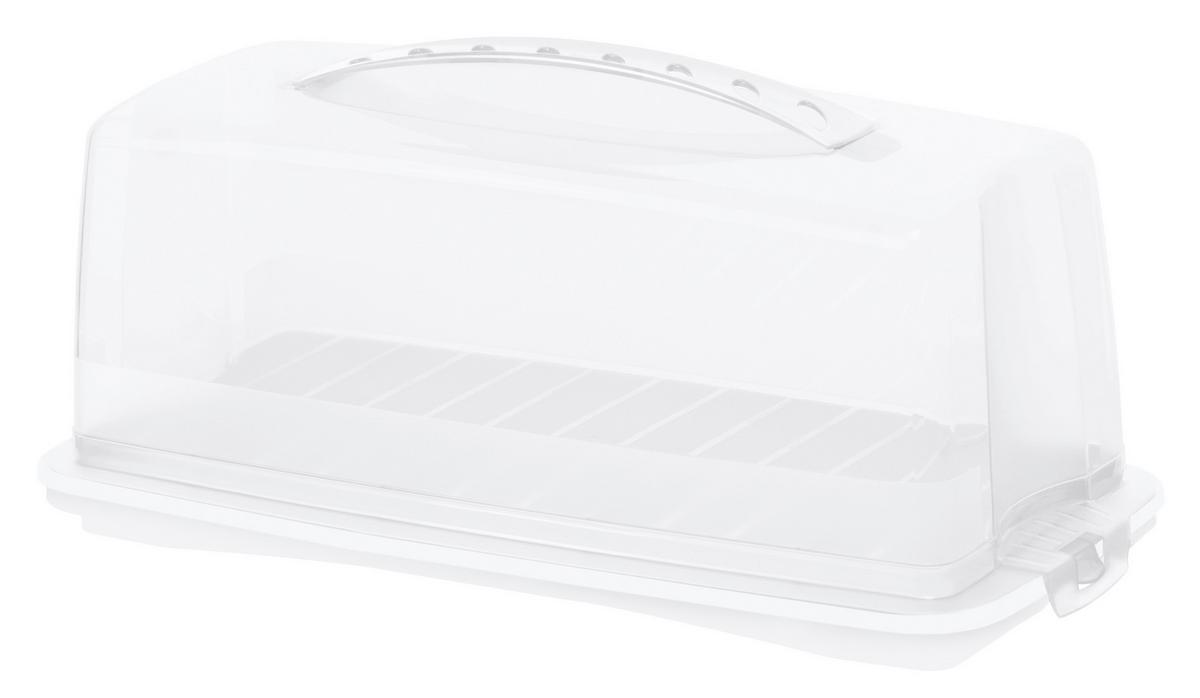 POJEMNIK DO TRANSPORTU CIASTA FRESH - biały/przezroczysty, Basics (36/16,5/16,5cm) - Rotho