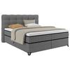 Boxspringbett Carmen C Dunkelgrau ca. 180x200cm - Dunkelgrau, Konventionell, Holz/Holzwerkstoff (180/200cm) - Premium Living