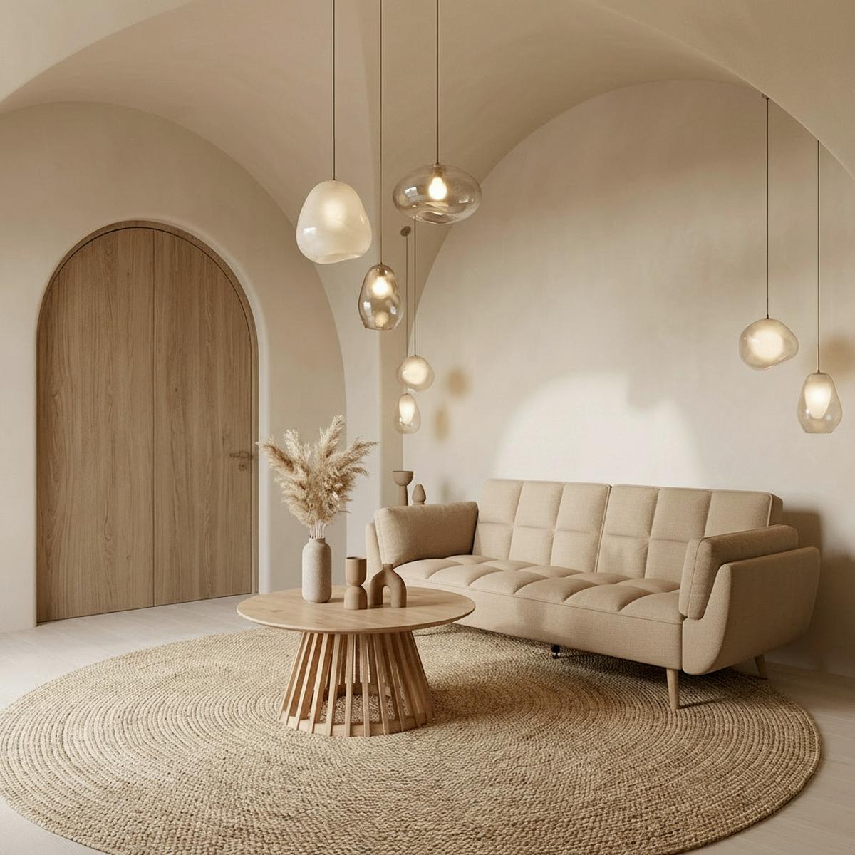 Schlafsofa Cora Braun Webstoff - Braun/Naturfarben, MODERN, Holz/Textil (214/92/81cm) - Bessagi Home