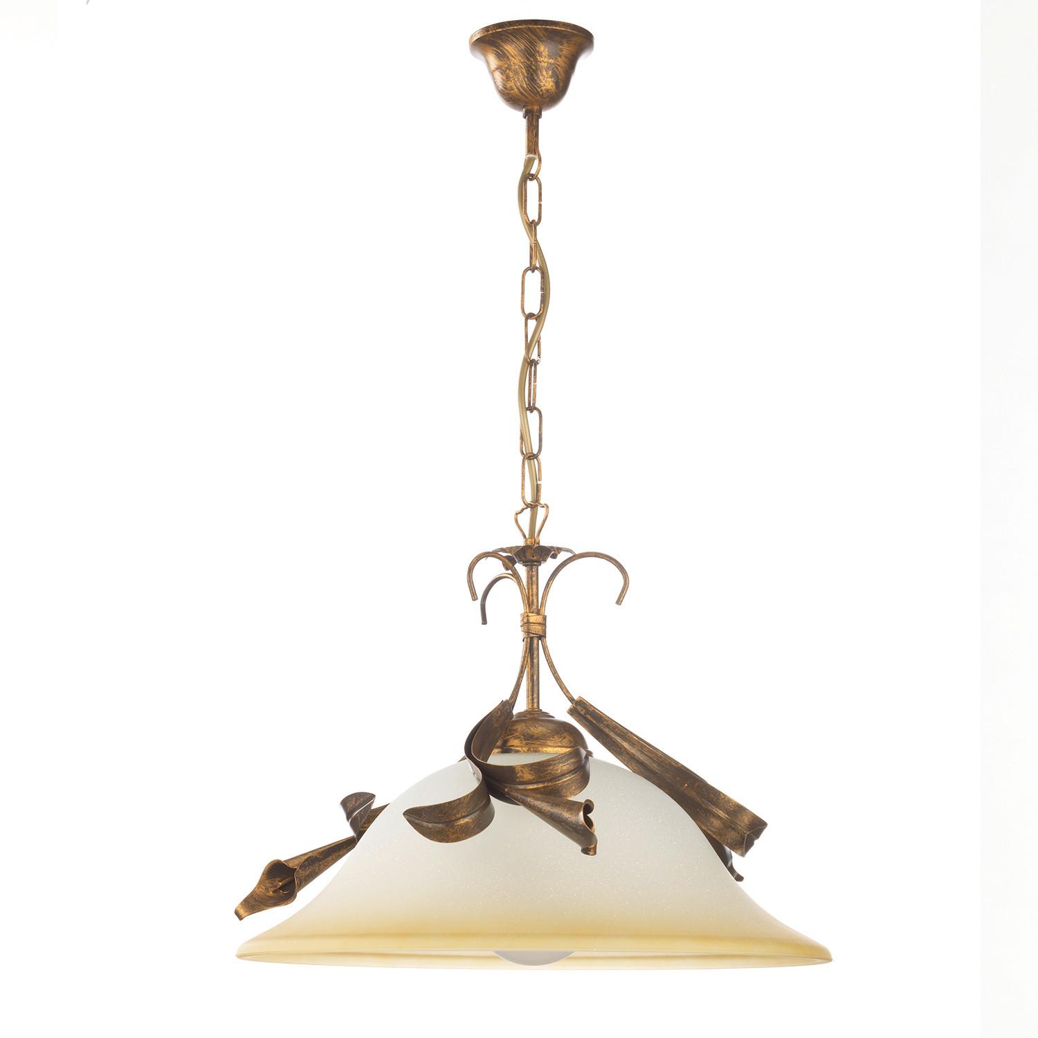 Függőlámpa 4722/smb - gyöngyház/bronzszínű, Konventionell, üveg/fém (40/40/90cm)