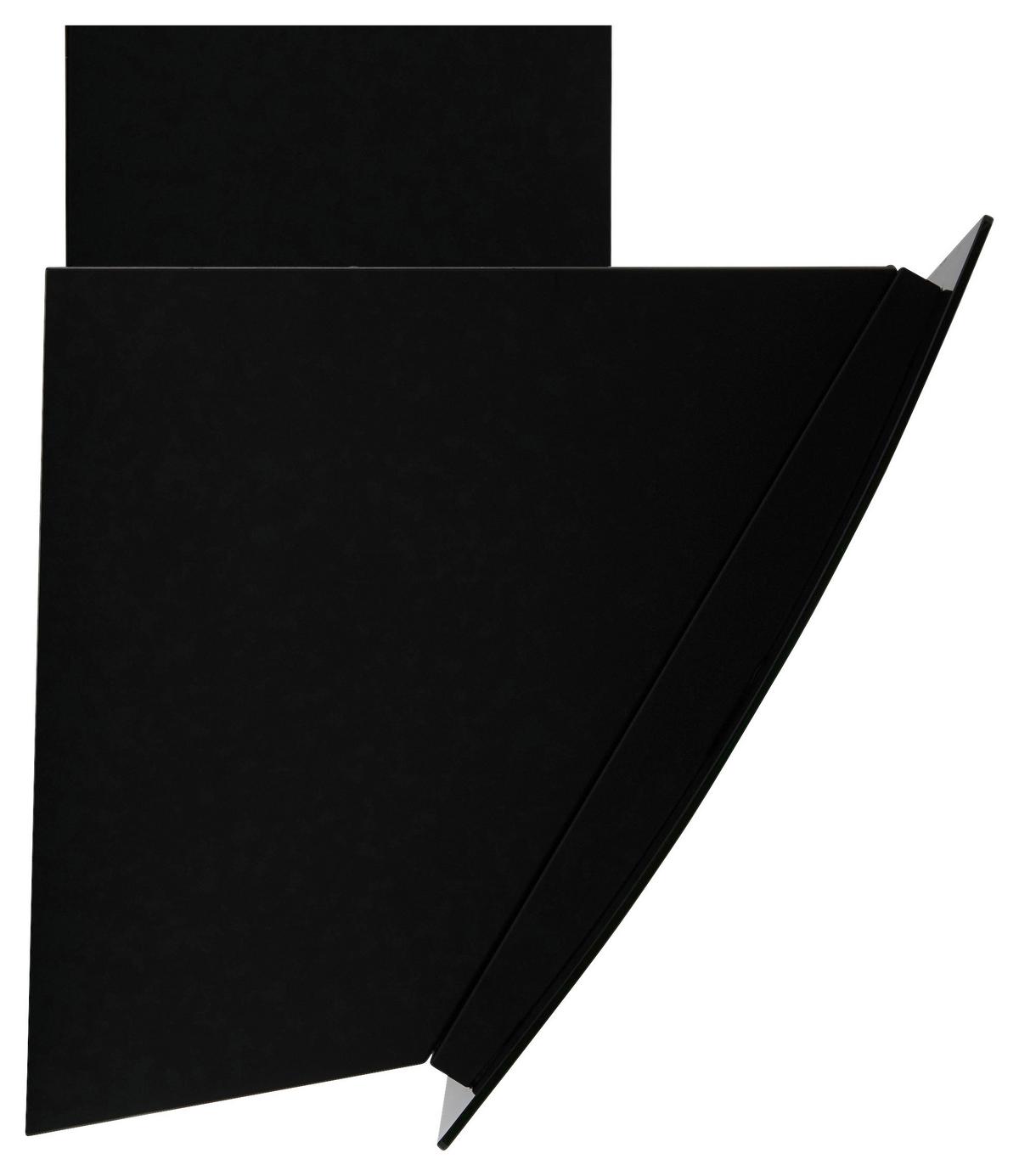 Dunstabzugshaube Selia ca. 60x116 cm Schwarz - Schwarz, Trend, Glas/Metall (60/78-116/40,8cm) - Respekta