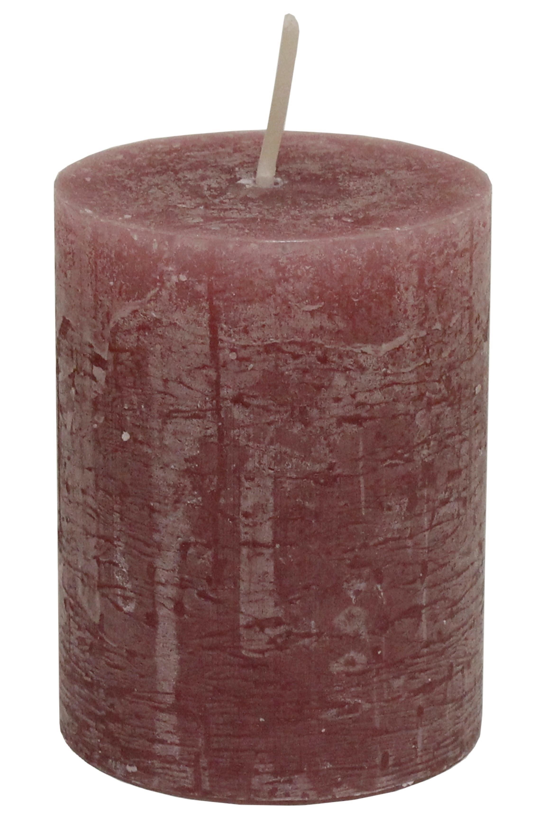 Stumpenkerze Lia in Rosa - Rosa, Modern (6,8/9cm) - Premium Living