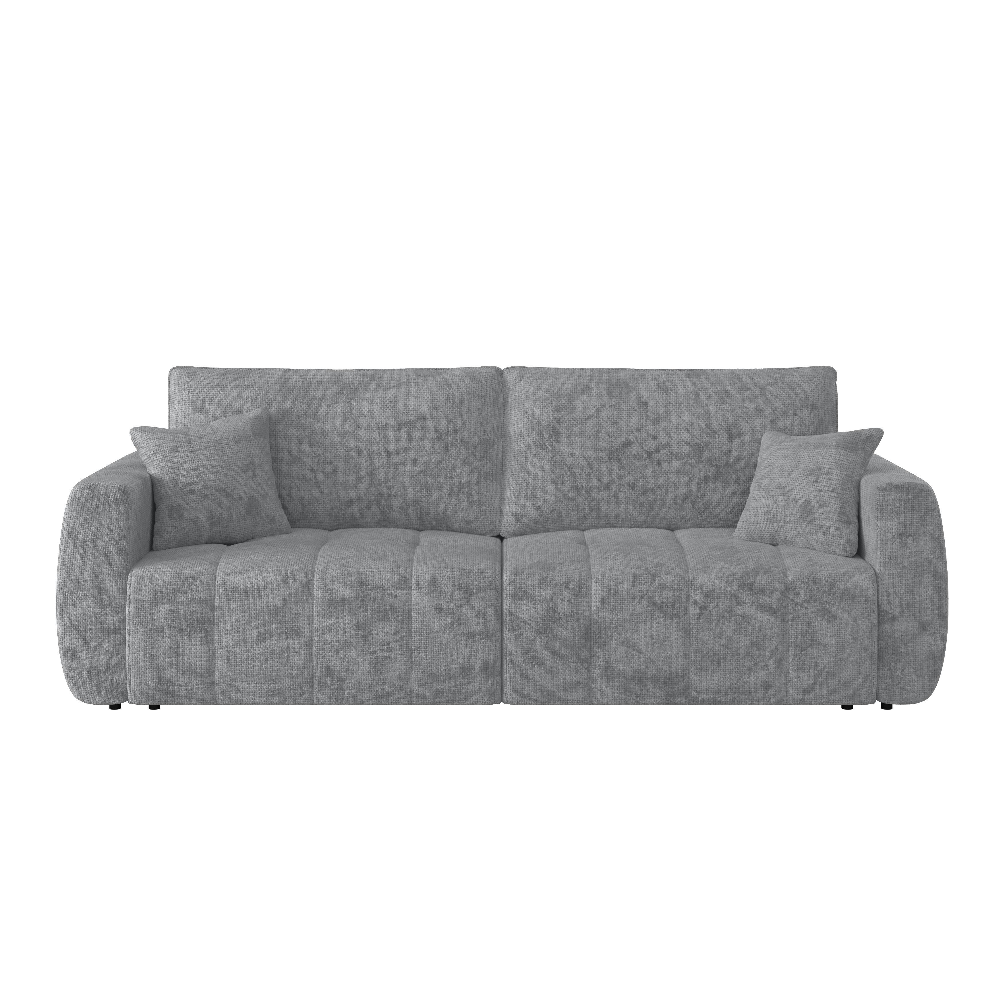 Canapea extensibila BALI - gri, Modern, lemn/textil (245/74-90/104cm) - Luca Bessoni