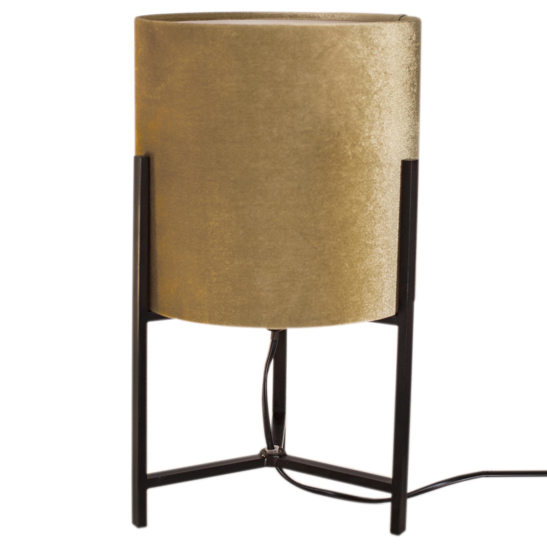 LAMPA STOŁOWA 4002120-6501 HONEY - czarny/kolor złoty, Trend, metal/tkanina (21/38cm) - By Rydéns