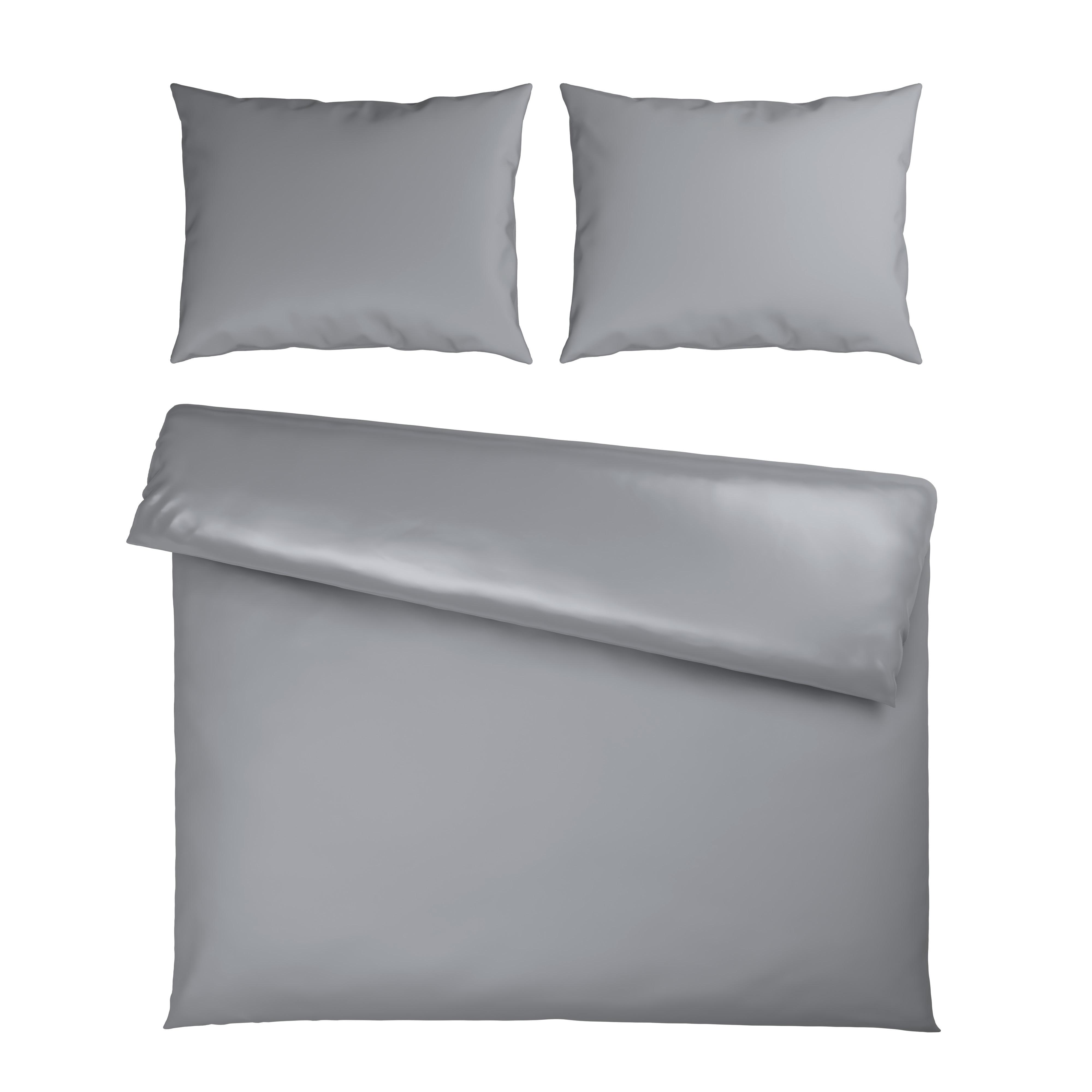 Posteljnina Xenia Uni Xxl, Srebrna, 2x60/80, 200/200 - srebrne barve, Moderno, tekstil (200/200cm) - Premium Living