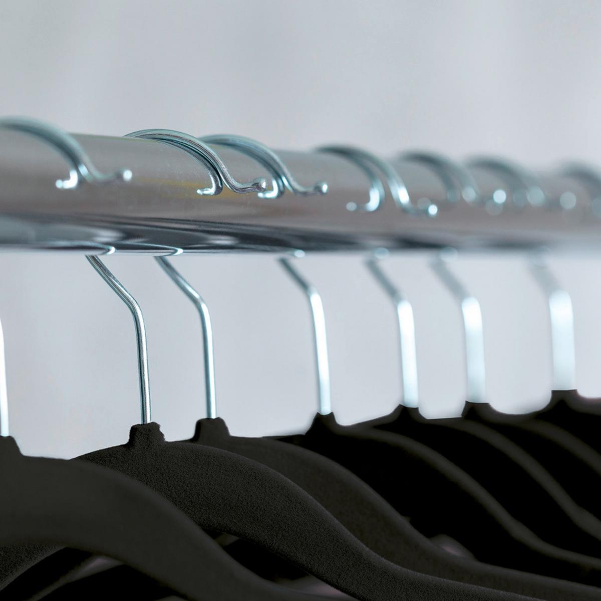 WIESZAK NA UBRANIA 16645 - czarny, Basics, tworzywo sztuczne (45.5/3.6/23cm) - Kesper