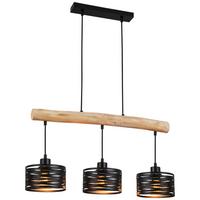 Lampă suspendată Guiseppe - Lifestyle, lemn/metal (70/17/120cm) - Mömax
