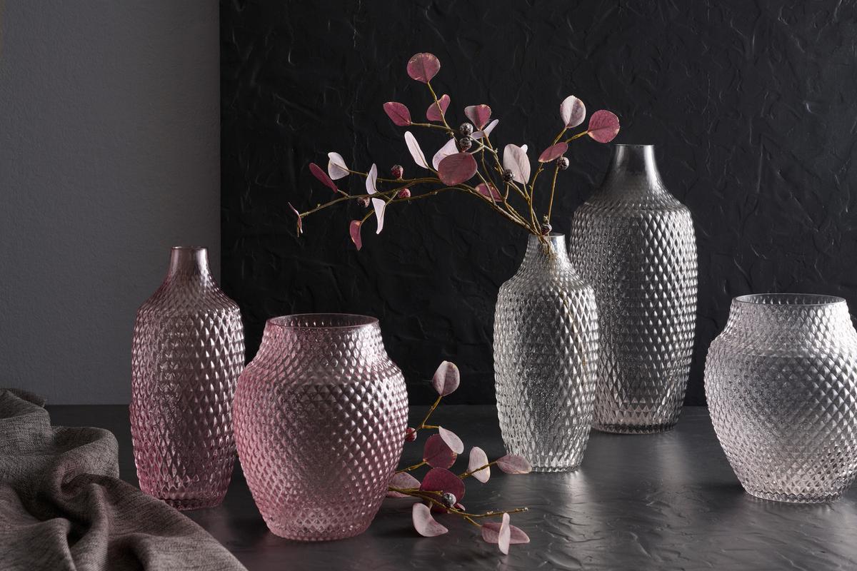 Vase Violett - Violett, Basics, Glas (20/23cm) - Leonardo