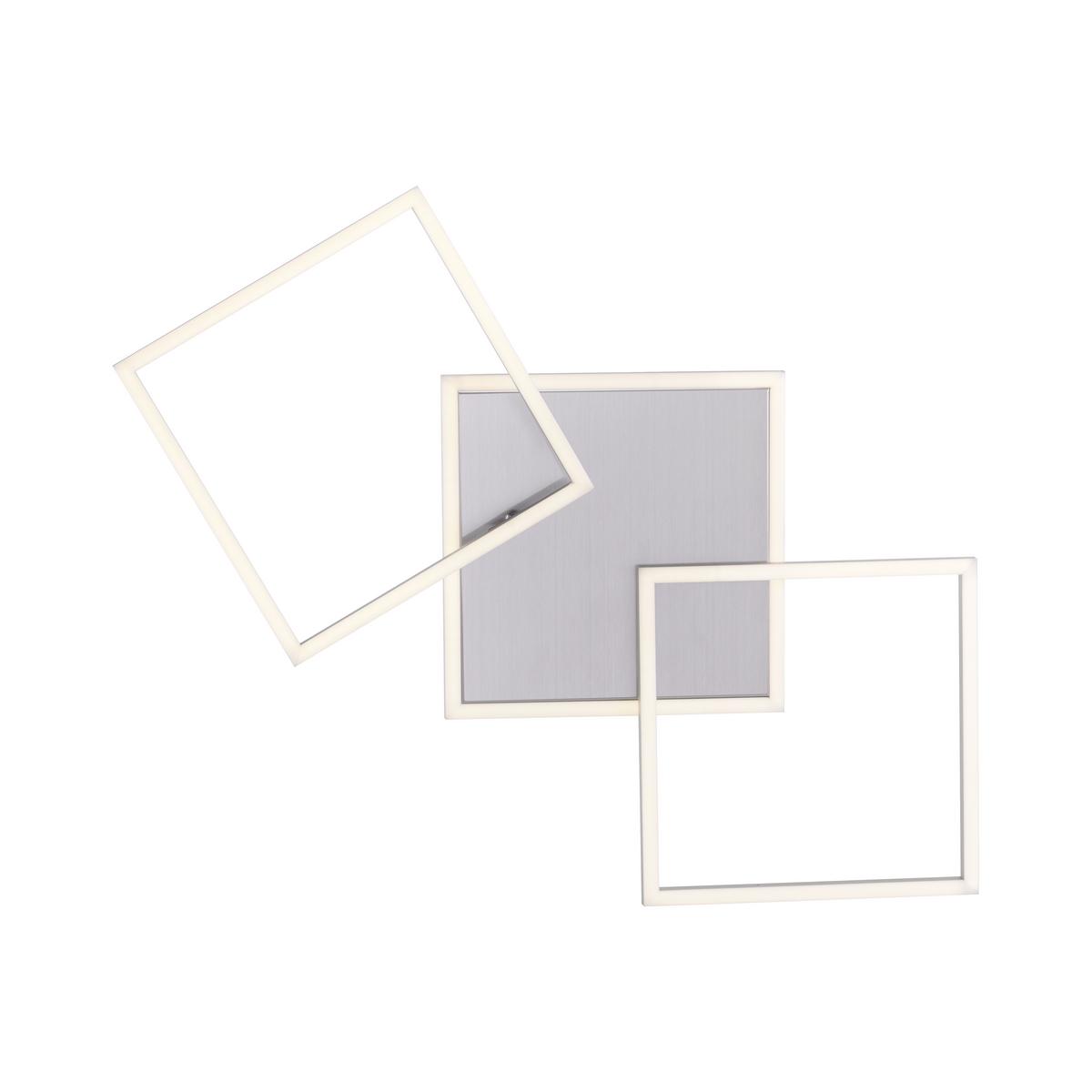 LED-Deckenleuchte Iven max. 21 Watt - Silberfarben, Basics, Kunststoff/Metall (75/45/7,3cm)