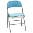 Klappsessel Blau/Grau - Blau/Grau, MODERN, Textil/Metall (46/78/46cm) - Mömax modern living