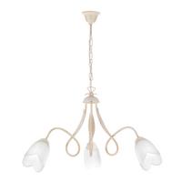 Kronleuchter Doppia Giro Bronzefarben max. 6 Watt - Bronzefarben, KONVENTIONELL, Glas/Metall (65/82cm)