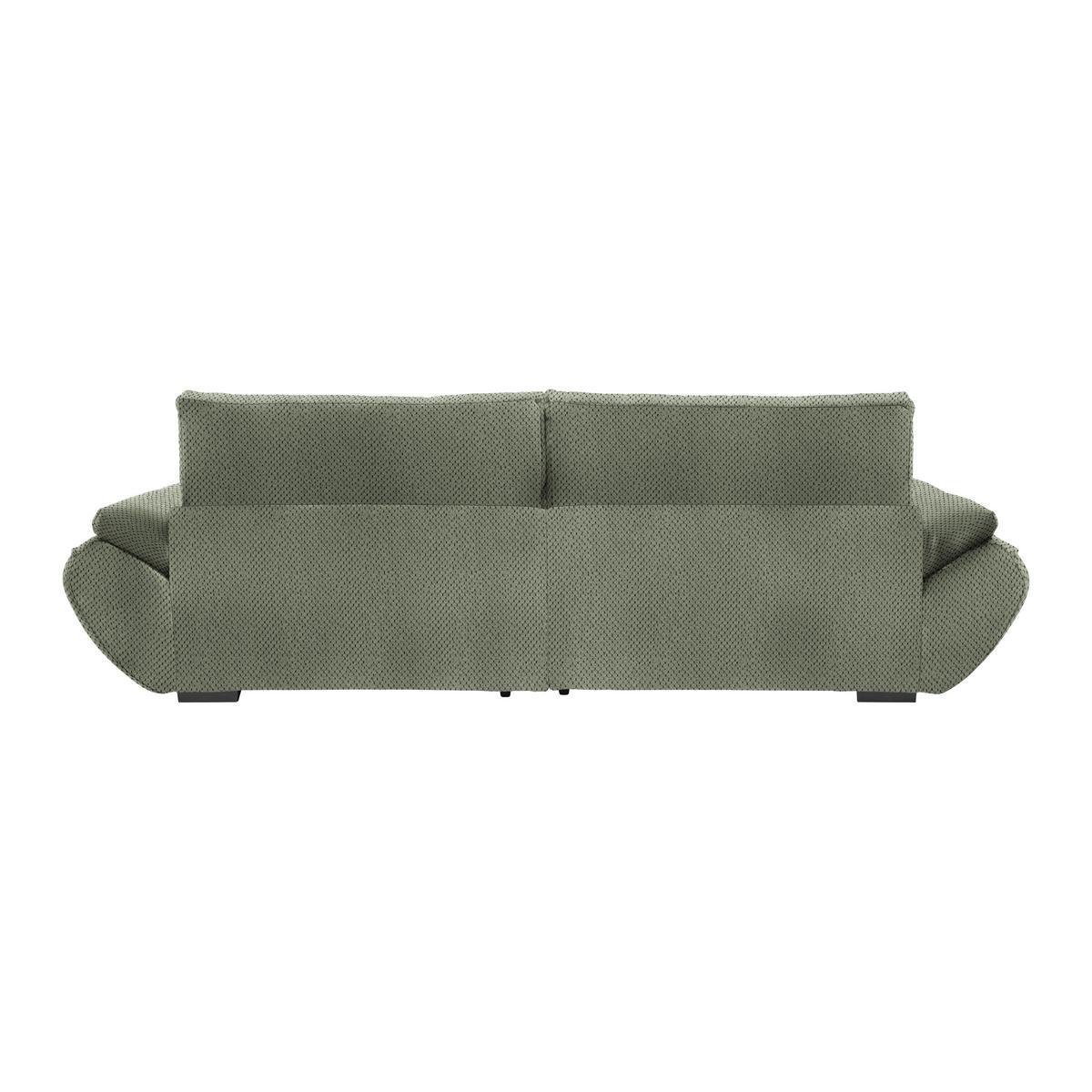 Wohnlandschaft Vivo Grün - Schwarz/Grün, Modern, Kunststoff/Textil (317/63/179cm) - Premium Living