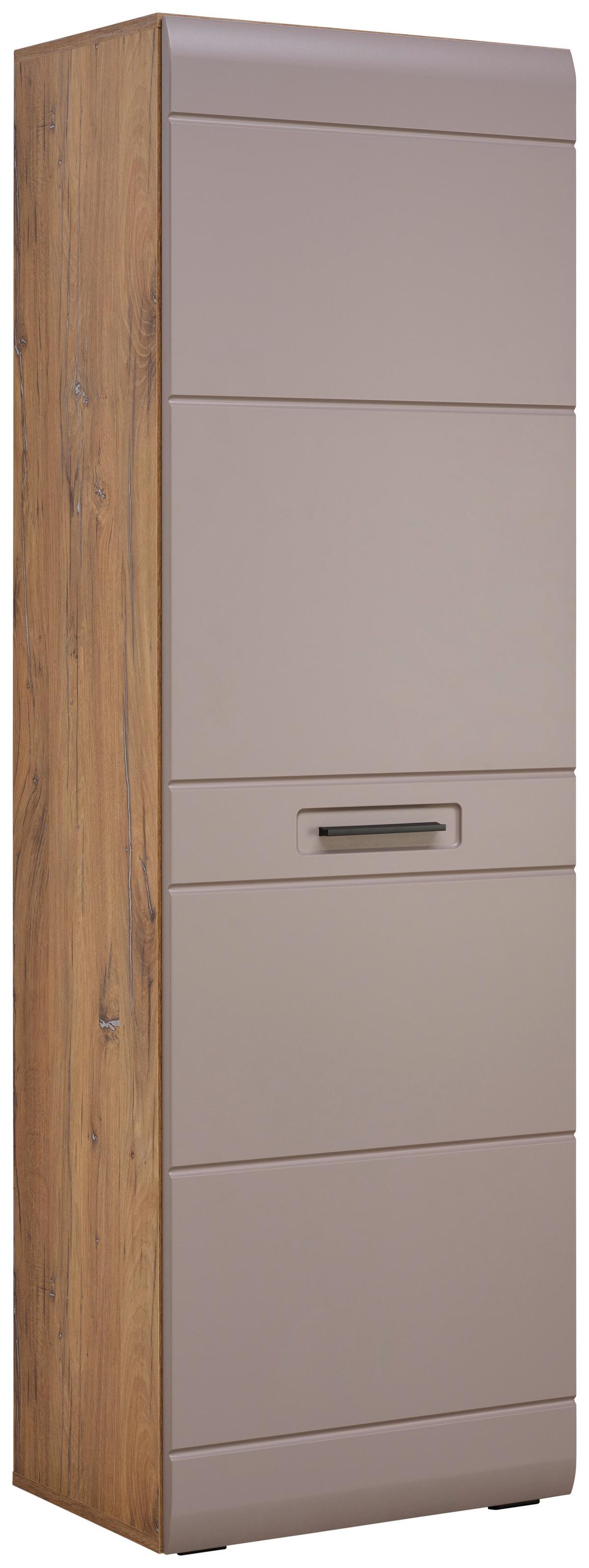 Dulap pentru hol AURIS - culoare lemn stejar/gri, Modern (52/164/37,1cm) - Modern Living