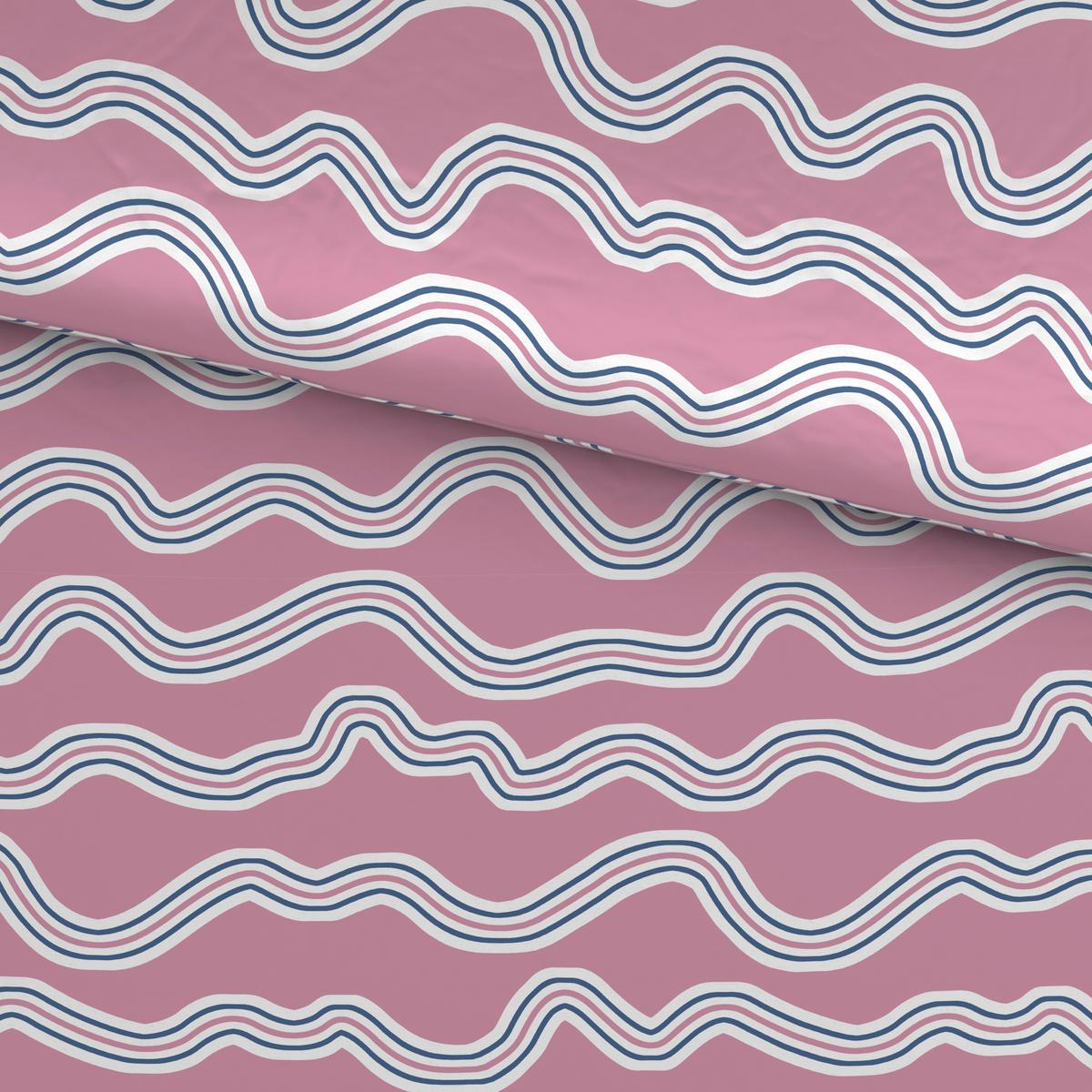 POŚCIEL NORTE - różowy, tkanina (200/200cm) - Novel