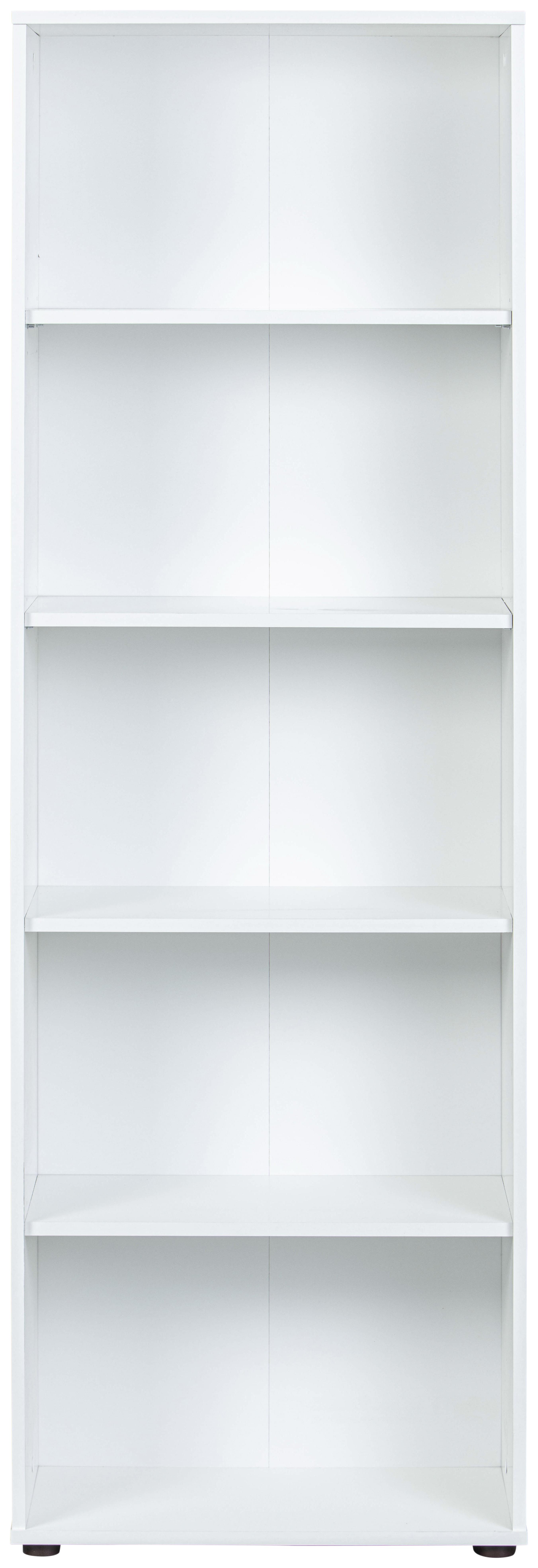 Standregal Arco ca. 60x180 cm Weiß - Schwarz/Weiß, Basics, Holzwerkstoff/Kunststoff (60/180/30cm) - MID.YOU