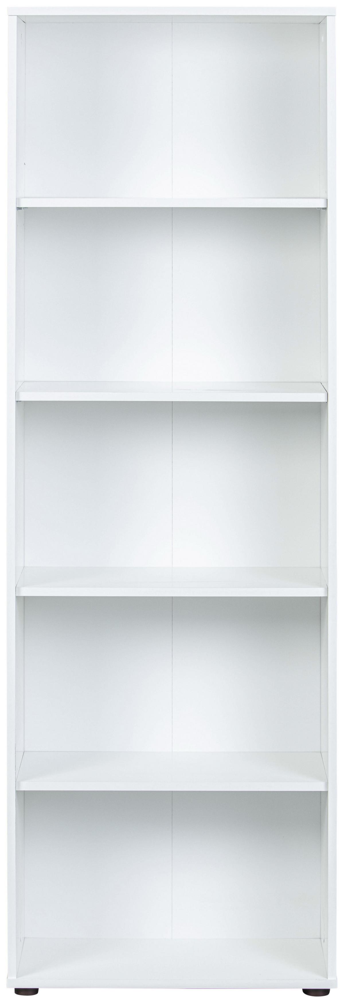 Standregal Arco ca. 60x180 cm Weiß - Schwarz/Weiß, Basics, Holzwerkstoff/Kunststoff (60/180/30cm) - MID.YOU