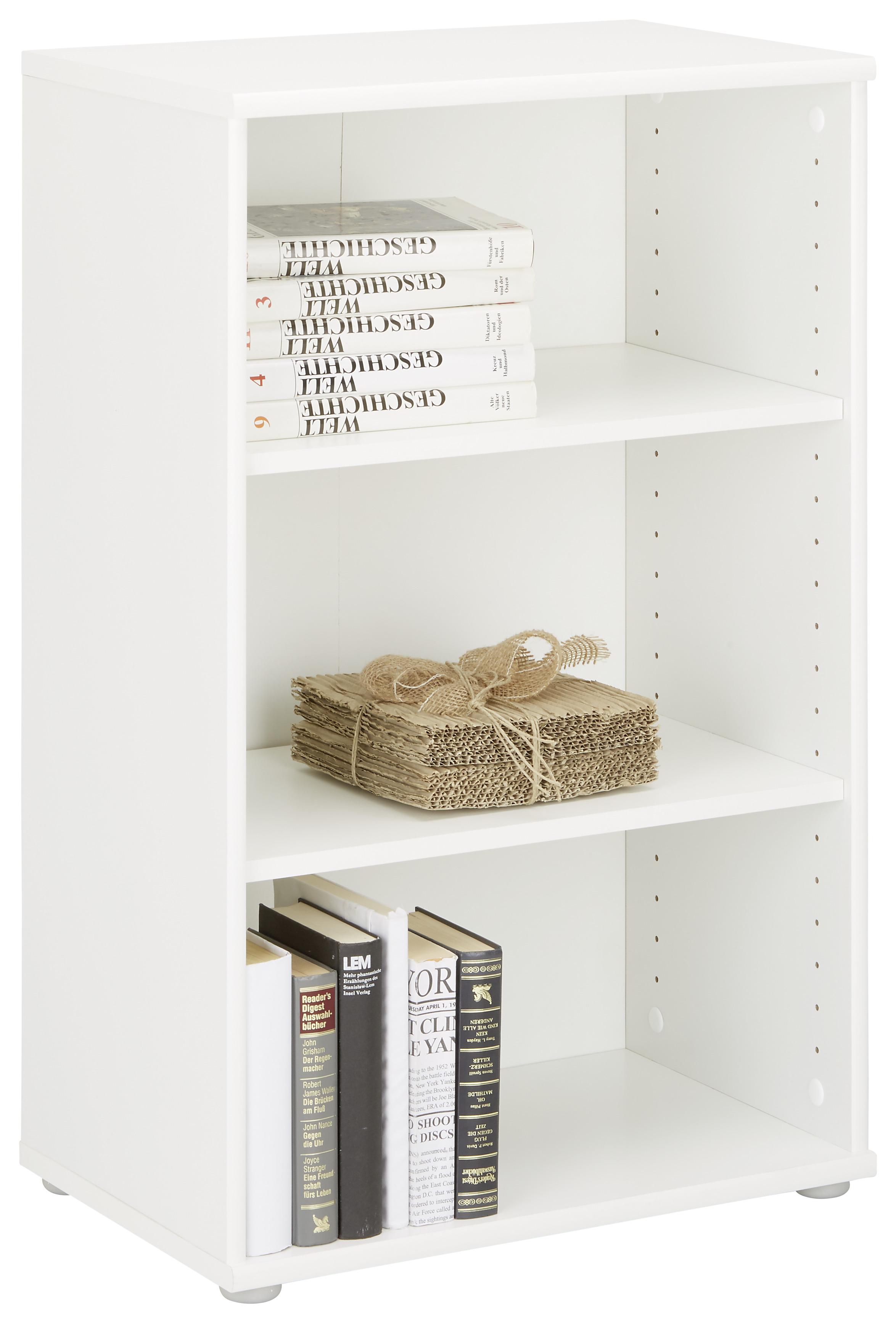 Regal Weiß - Weiß/Grau, MODERN, Holzwerkstoff/Kunststoff (54/85/34cm) - Modern Living