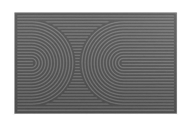 Lábtörlő Oskar 50/80 - fekete, Konventionell, textil (50/80cm)