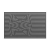 Lábtörlő Oskar 50/80 - fekete, Konventionell, textil (50/80cm)