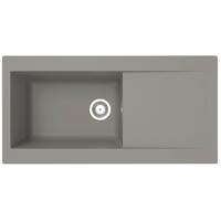Spüle Respekta Denver 100X501BG Grau - Grau, Trend, Glas/Kunststoff (100/19,8/50cm) - Respekta