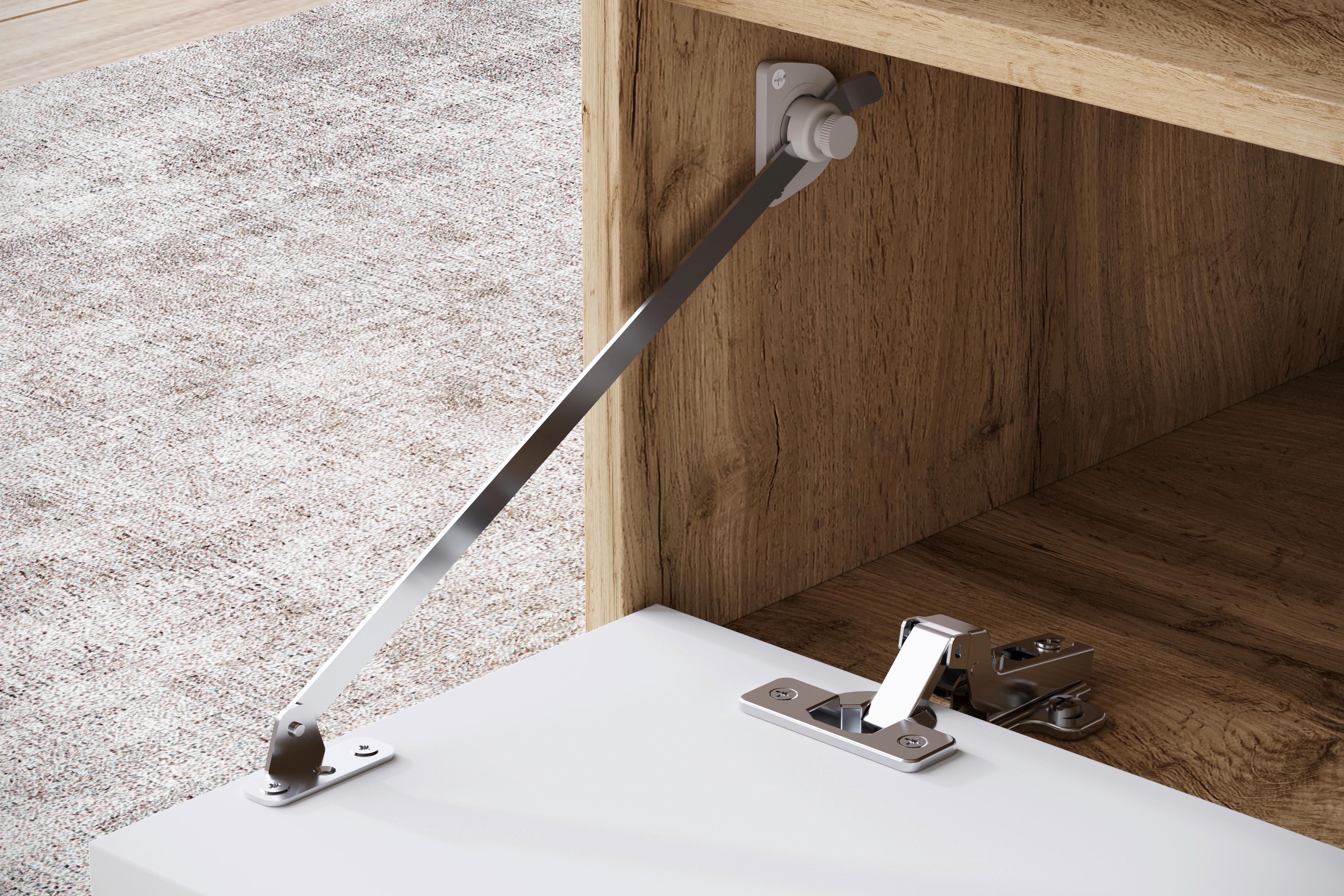 Couchtisch Narobi-II ca. 90x45x55 cm Eiche/Weiß - Eiche Wotan/Weiß, Trend, Holzwerkstoff/Kunststoff (90/45/55cm) - Livetastic