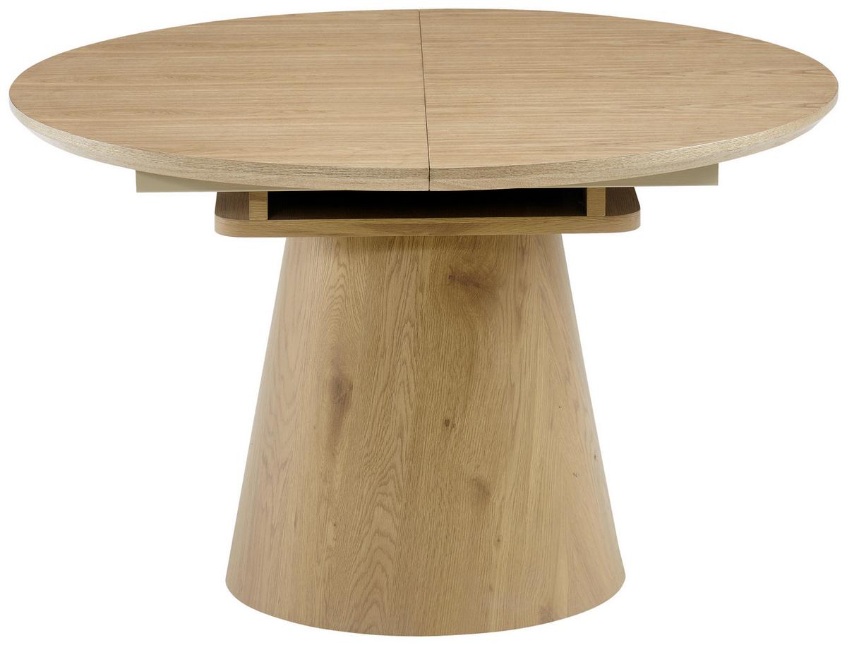 Raztegljiva Miza Sundsvall, Barva Hrasta, 120-160x120 - barve hrasta, Moderno, leseni material/les (120-160/120/76cm) - P & B